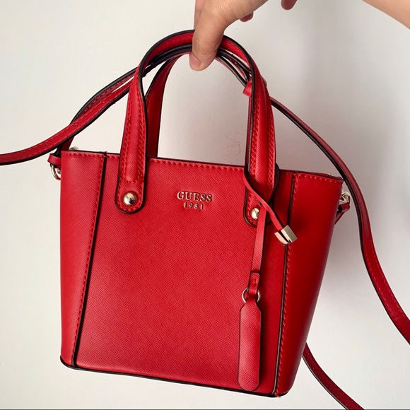Guess | red mini satchel handbag